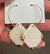 Porcelain Luster Textures Square Earrings