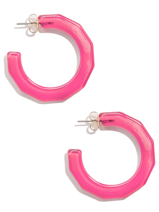 Large Textured Hoop Earring