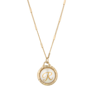 Initial Pearl Gold Necklace