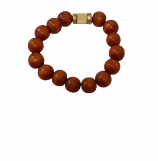 Caroline Wood Bead Bracelet