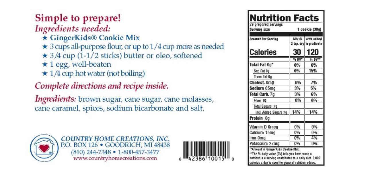 Gingerkids Cookie Mix Kit