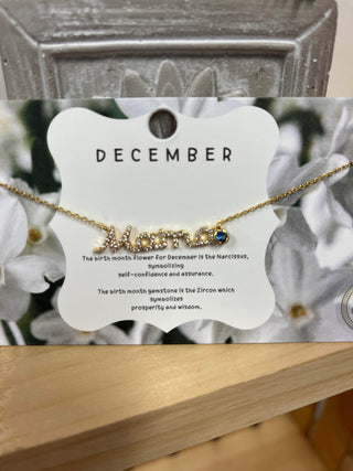 Mom Birthstone Necklace