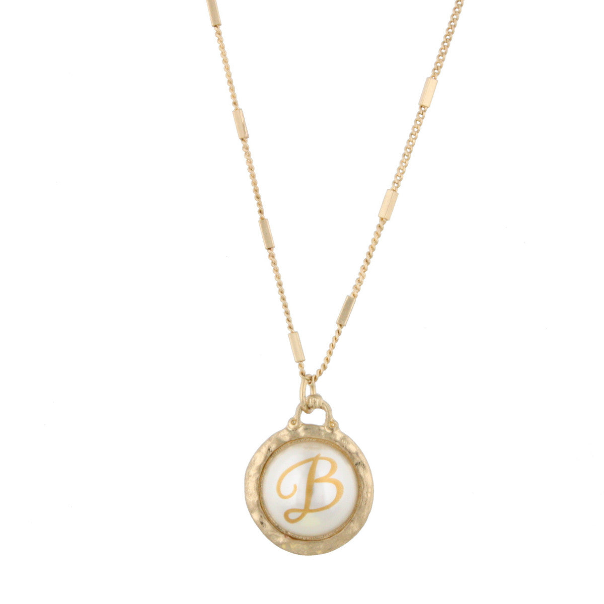 Initial Pearl Gold Necklace