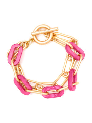 Evie Marbled Resin & Chain Bracelet