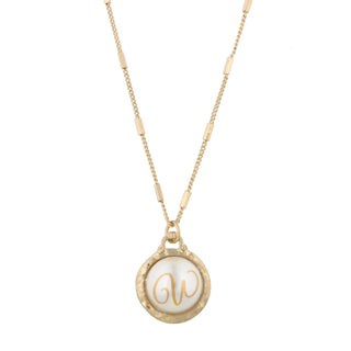 Initial Pearl Gold Necklace