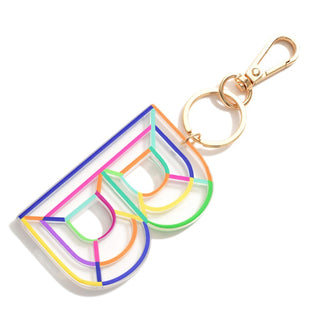 Bright Multi-Colored Bag Charm/ Key Chain