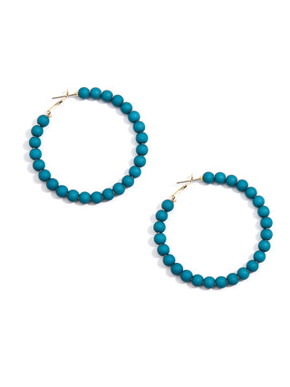 Ella Matte Beaded Hoop Earring