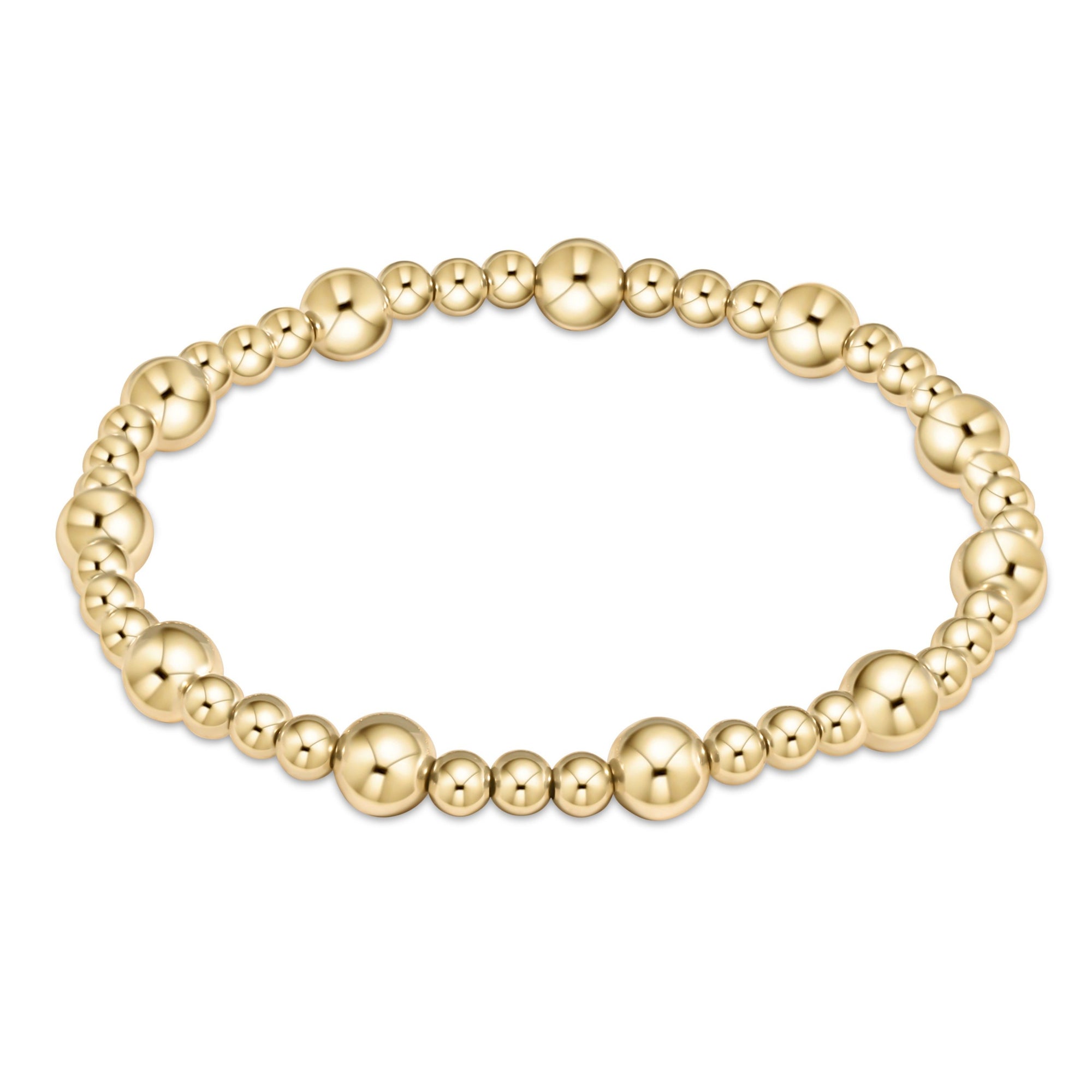 Enewton Sincerity Pattern 6mm Gold Bead Bracelet