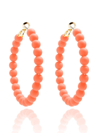 Ella Matte Beaded Hoop Earring