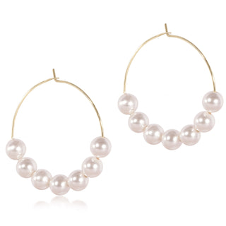 Enewton Beaded Bliss Pearl Hoop Earrings