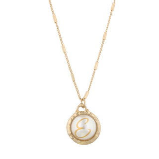 Initial Pearl Gold Necklace