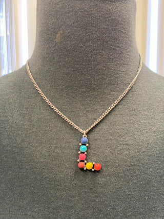 Initial Semi-Stone Necklace