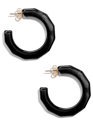 Large Textured Hoop Earring