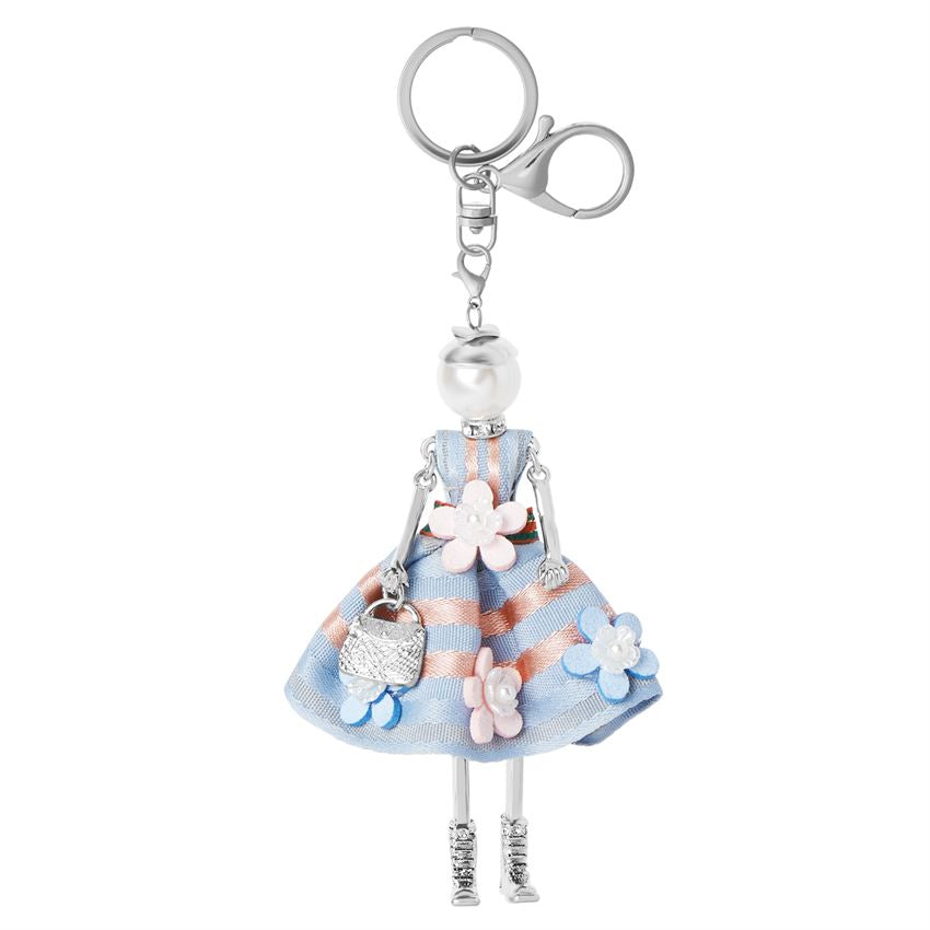 Initial Charm Key Chain Cow Print - Shop Daffodils Boutique