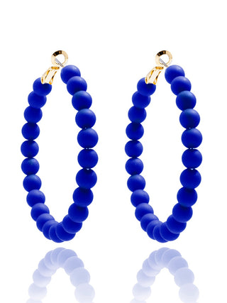 Ella Matte Beaded Hoop Earring