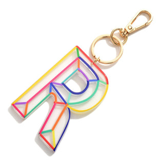 Bright Multi-Colored Bag Charm/ Key Chain