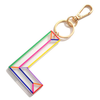 Bright Multi-Colored Bag Charm/ Key Chain