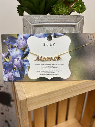 Mom Birthstone Necklace