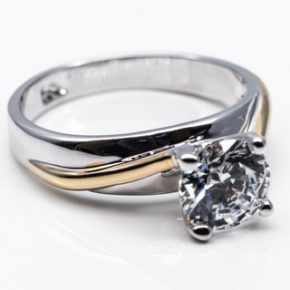 Fancy Fashion 2-Tone Princess Cut Ring