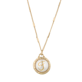 Initial Pearl Gold Necklace