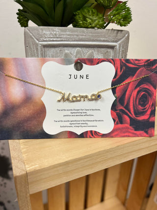 Mom Birthstone Necklace