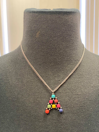 Initial Semi-Stone Necklace