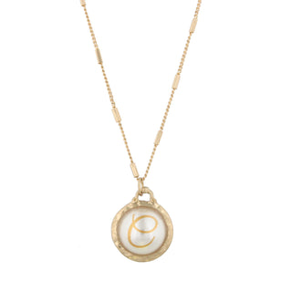 Initial Pearl Gold Necklace