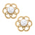 Dallas Pearl Flower Stud Earrings