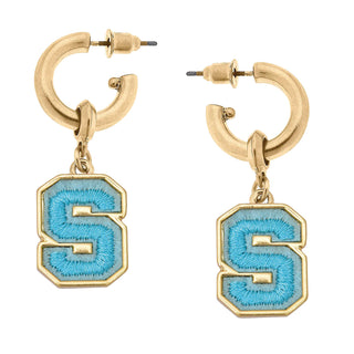 Stuck On You Embroidered Initial Earring