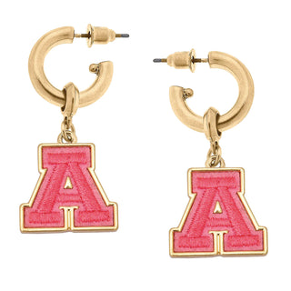 Stuck On You Embroidered Initial Earring