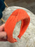 Knotted Terry Headband Orange