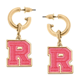 Stuck On You Embroidered Initial Earring