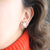 Dallas Pearl Flower Stud Earrings