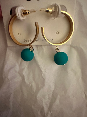 Gold Hoop With Clay Earrings