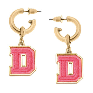 Stuck On You Embroidered Initial Earring