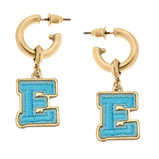 Stuck On You Embroidered Initial Earring