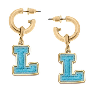 Stuck On You Embroidered Initial Earring