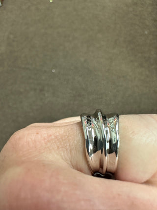 Fancy Fashion Silver Wide Band