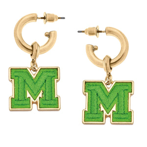 Stuck On You Embroidered Initial Earring