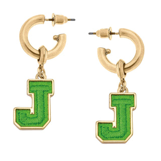 Stuck On You Embroidered Initial Earring