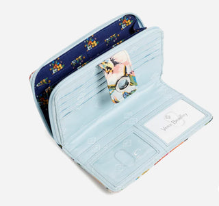 RFID Turnlock Wallet | Sea Air Floral