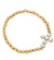 Elisha Pearl Cross Stretch Bracelet Worn Gold