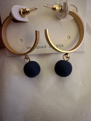 Gold Hoop With Clay Earrings