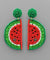 Beaded Watermelon Earrings