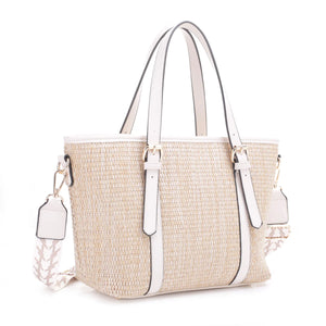 Carry Straw Tote With Guitar Strap