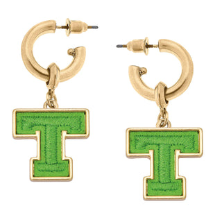 Stuck On You Embroidered Initial Earring