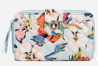 RFID Turnlock Wallet | Sea Air Floral