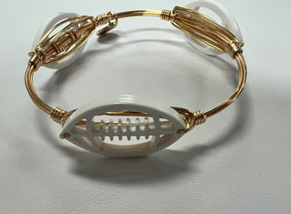 Bourbon & Boweties Acrylic Football Bangle Bracelet