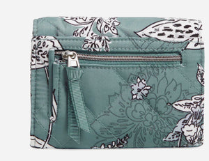 RFID Riley Compact Wallet | Tiger Lily Blue Oar
