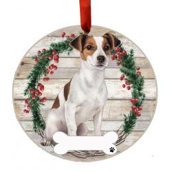 Ceramic Wreath Full Body Dog Ornament